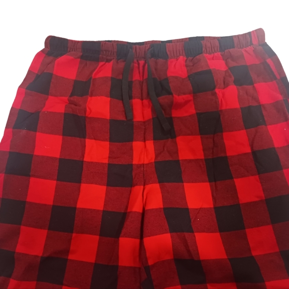 Red and black checked pajamas‎ pants size Medium men's - Picture 2 of 4